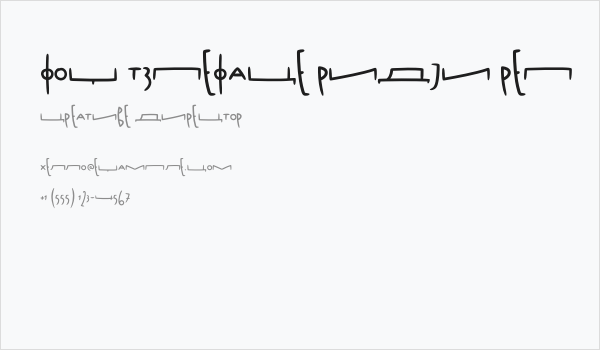 Fox Typeface Ridji Rep Business Card