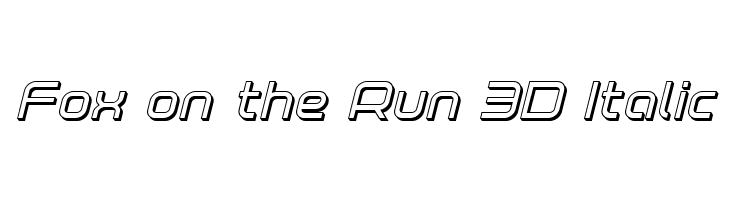 Fox on the Run 3D Italic  フリーフォントのダウンロード