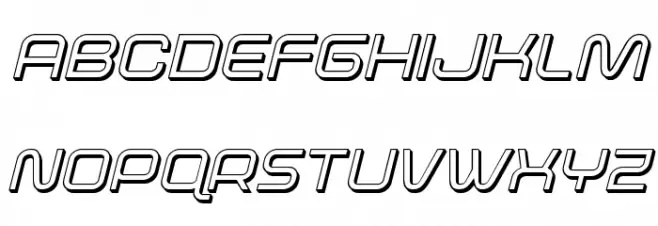 Fox on the Run 3D Italic 字体 大写