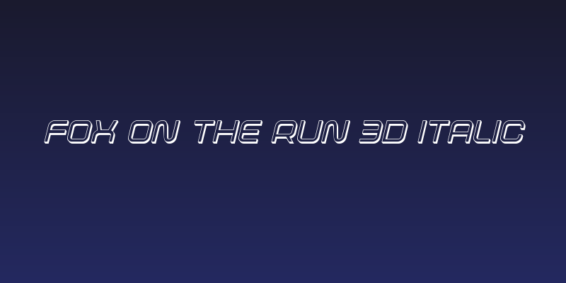 Fox on the Run 3D Italic Social Header