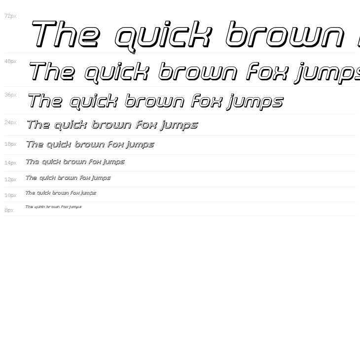 Fox on the Run 3D Italic Waterfall