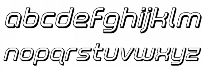 Fox on the Run 3D Italic Caratteri MINUSCOLO