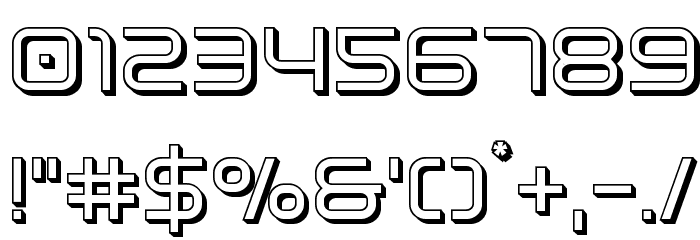 Fox on the Run 3D Font OTHER CHARS