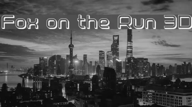Fox on the Run 3D Font examples