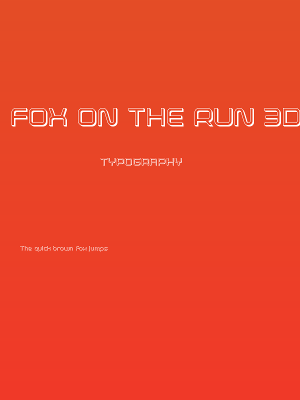 Fox on the Run 3D Poster