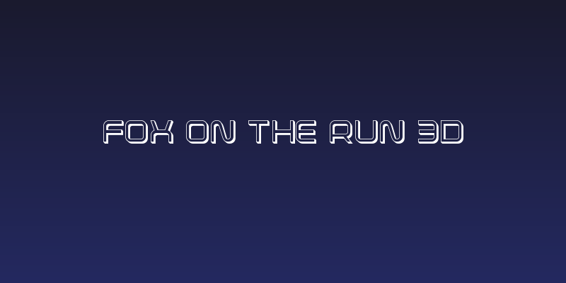 Fox on the Run 3D Social Header