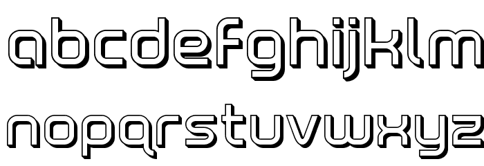 Fox on the Run 3D Font LOWERCASE