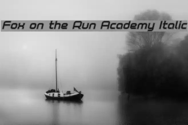 Fox on the Run Academy Italic Font examples