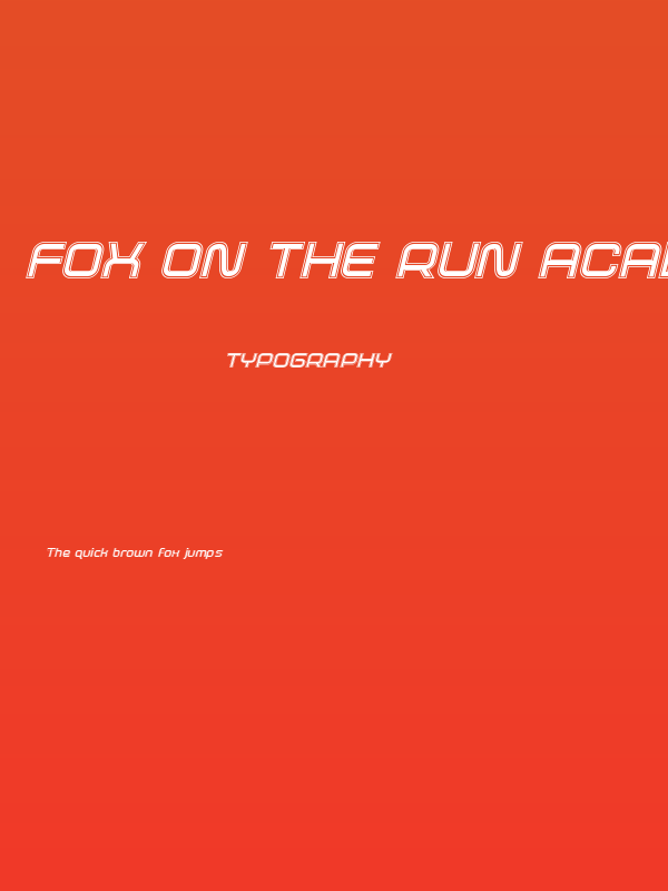 Fox on the Run Academy Italic Poster