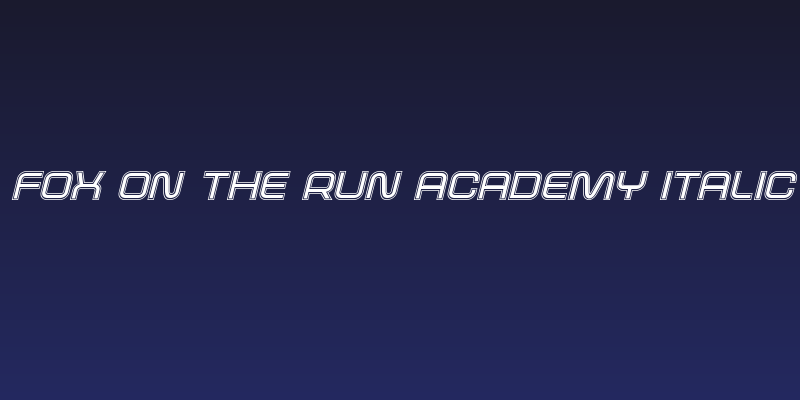 Fox on the Run Academy Italic Social Header