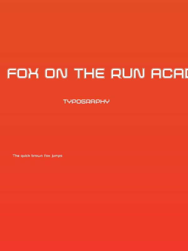 Fox on the Run Academy Poster