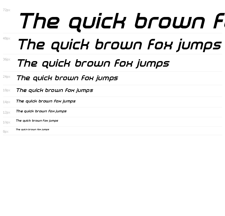 Fox on the Run Bold Italic Waterfall