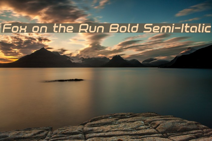 Fox on the Run Bold Semi-Italic Font examples