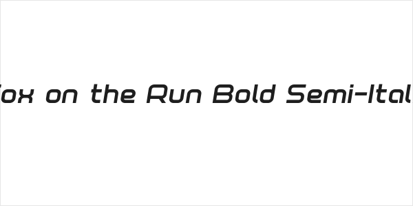 Fox on the Run Bold Semi-Italic Logo