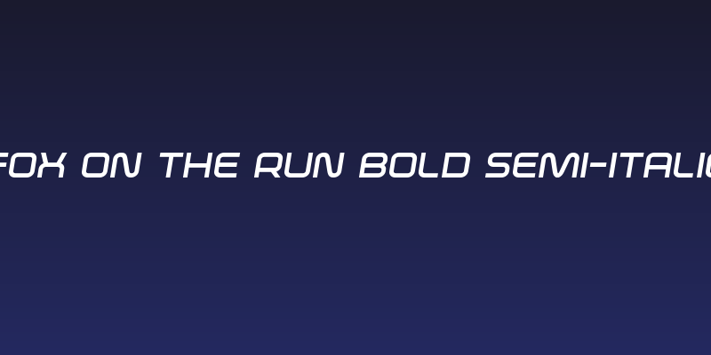 Fox on the Run Bold Semi-Italic Social Header