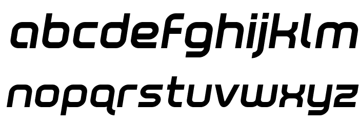 Fox on the Run Bold Semi-Italic Font LOWERCASE