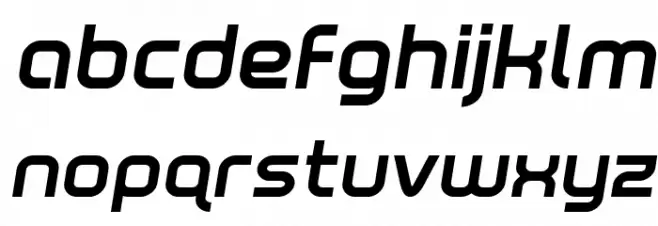 Fox on the Run Bold Semi-Italic Fonte MINÚSCULAS