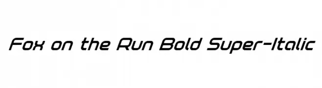 Fox on the Run Bold Super-Italic  नि: शुल्क फ़ॉन्ट्स डाउनलोड