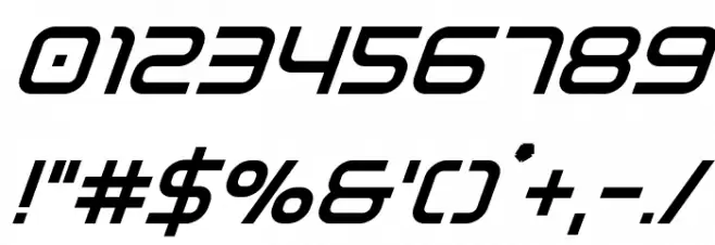 Fox on the Run Bold Super-Italic Font OTHER CHARS