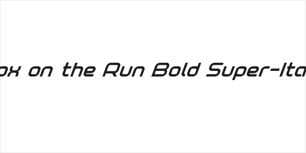Fox on the Run Bold Super-Italic Logo
