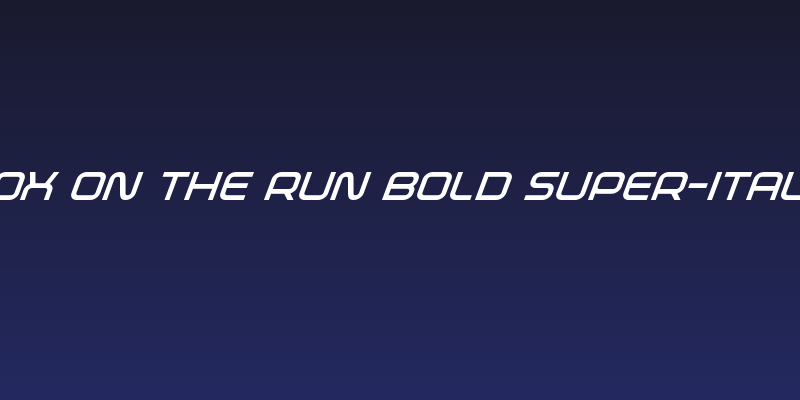 Fox on the Run Bold Super-Italic Social Header
