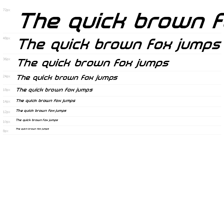 Fox on the Run Bold Super-Italic Waterfall