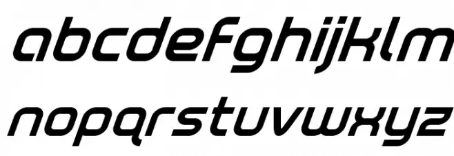 Fox on the Run Bold Super-Italic 字体 小写