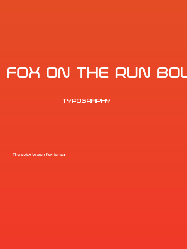 Fox on the Run Bold Poster