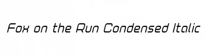 Fox on the Run Condensed Italic  フリーフォントのダウンロード