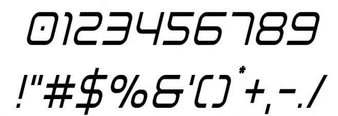 Fox on the Run Condensed Italic Font OTHER CHARS