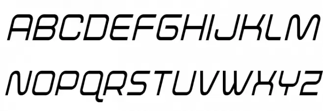 Fox on the Run Condensed Italic Caratteri MAIUSCOLE