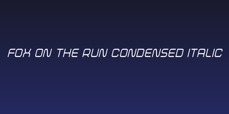 Fox on the Run Condensed Italic Social Header