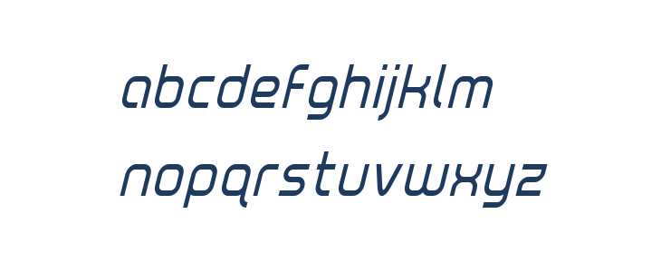 Fox on the Run Condensed Italic Lowercase