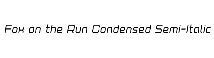 Fox on the Run Condensed Semi-Italic  नि: शुल्क फ़ॉन्ट्स डाउनलोड