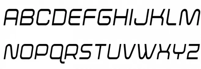 Fox on the Run Condensed Semi-Italic फ़ॉन्ट अपरकेस