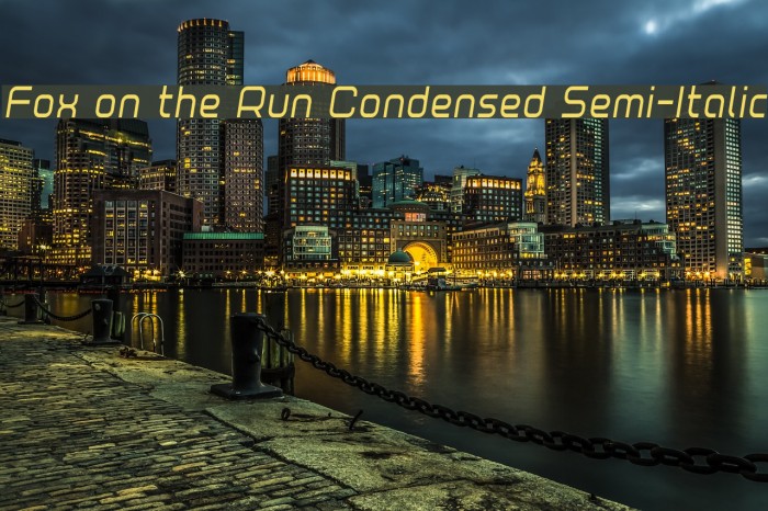 Fox on the Run Condensed Semi-Italic Font examples