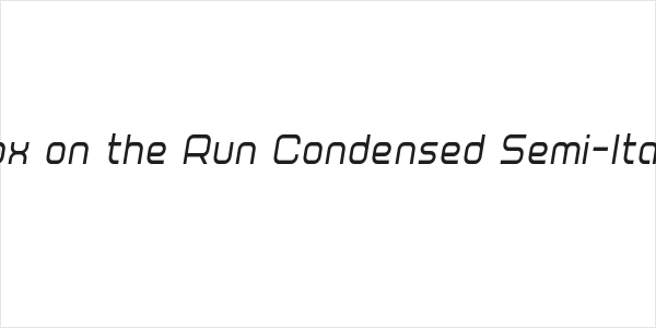 Fox on the Run Condensed Semi-Italic Logo