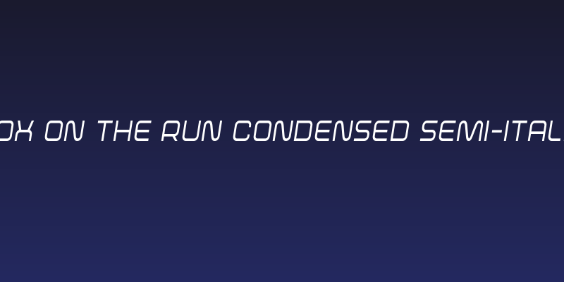 Fox on the Run Condensed Semi-Italic Social Header