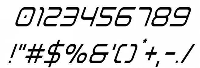 Fox on the Run Condensed Super-Italic Font OTHER CHARS