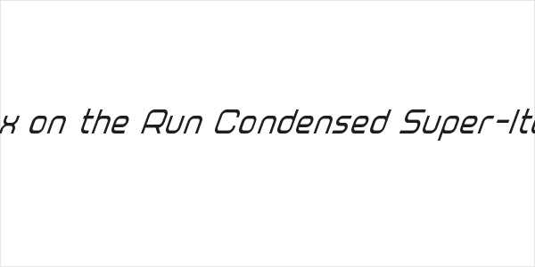 Fox on the Run Condensed Super-Italic Logo