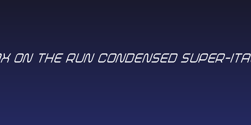 Fox on the Run Condensed Super-Italic Social Header