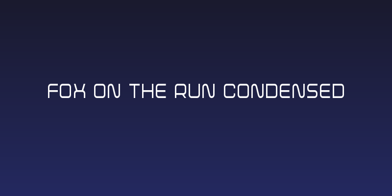 Fox on the Run Condensed Social Header