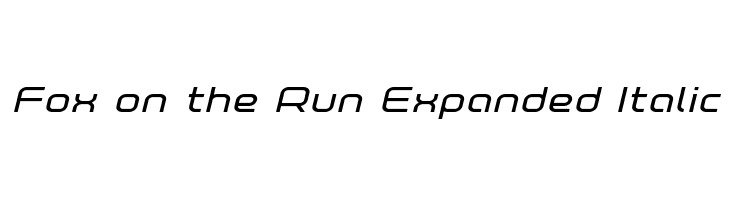Fox on the Run Expanded Italic  les polices de caractères gratuit tlcharger