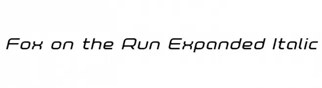 Fox on the Run Expanded Italic  नि: शुल्क फ़ॉन्ट्स डाउनलोड