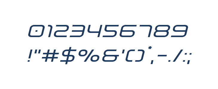 Fox on the Run Expanded Italic Other Characters
