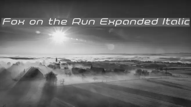 Fox on the Run Expanded Italic Font examples