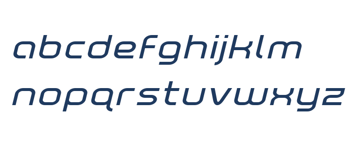 Fox on the Run Expanded Italic Lowercase