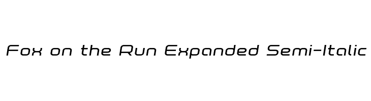 Fox on the Run Expanded Semi-Italic  font caratteri gratis