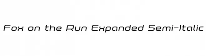 Fox on the Run Expanded Semi-Italic  नि: शुल्क फ़ॉन्ट्स डाउनलोड
