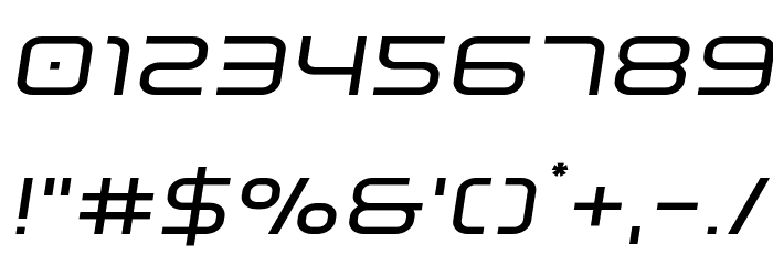 Fox on the Run Expanded Semi-Italic Font OTHER CHARS